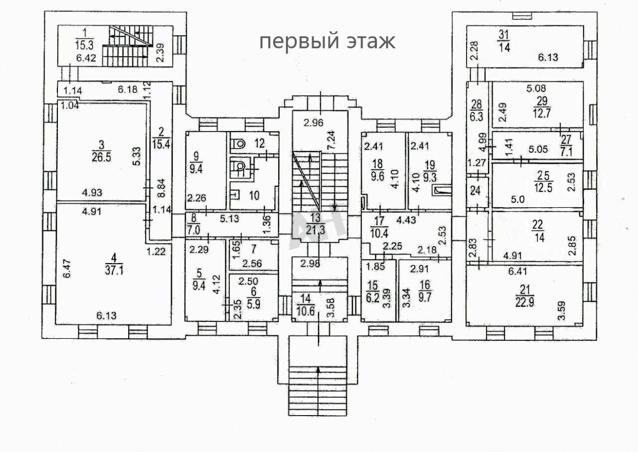 Аренда помещения (ПСН) пл. 1505 м2 под медцентр, офис, на ул Василия  Петушкова метро Трикотажная (МЦД)