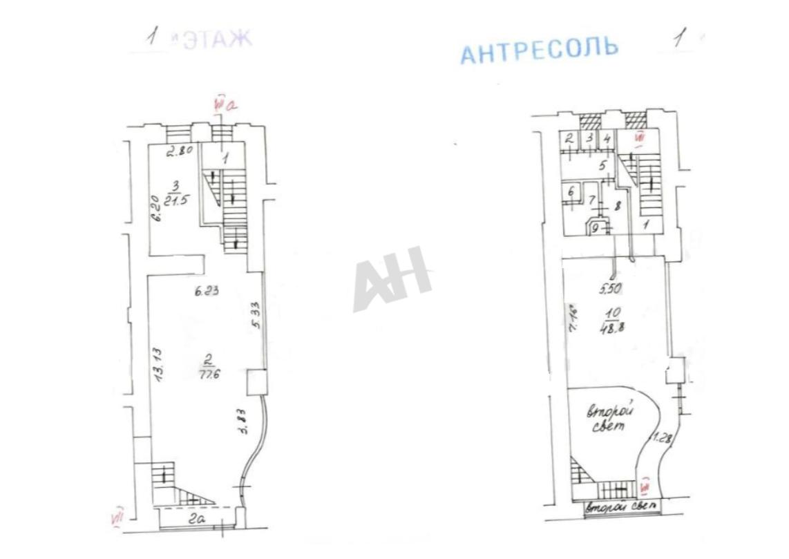 Аренда помещения (ПСН) пл. 429 м2 под бытовые услуги, кафе, ресторан, бар,  магазин, салон красоты, парикмахерскую, столовую, предприятие общественного  питания, шоурум в бизнес-центре класса Б на ул Арбат метро Арбатская ФЛ