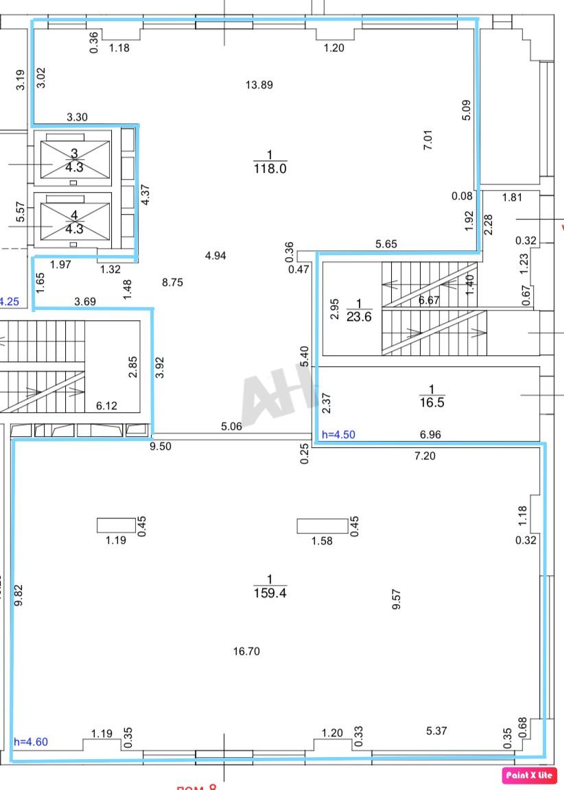 Продажа помещения (ПСН) пл. 278 м2 под банк, отель, гостиницу, хостел,  кафе, ресторан, бар, магазин, медцентр, офис, салон красоты,  парикмахерскую, фитнес центр, фитнес клуб, фотостудию, шоурум, на Береговом  проезде метро Шелепиха (МЦК)