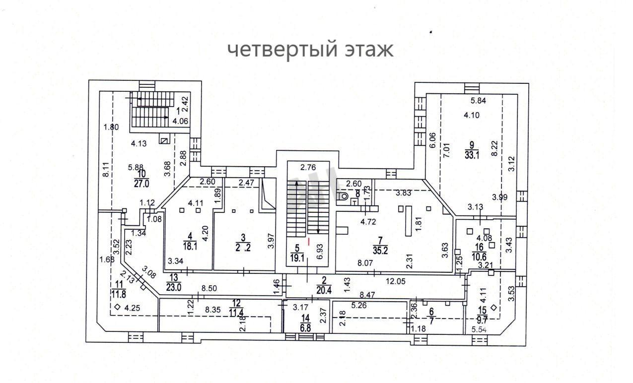 Аренда помещения (ПСН) пл. 1505 м2 под медцентр, офис, на ул Василия  Петушкова метро Трикотажная (МЦД)